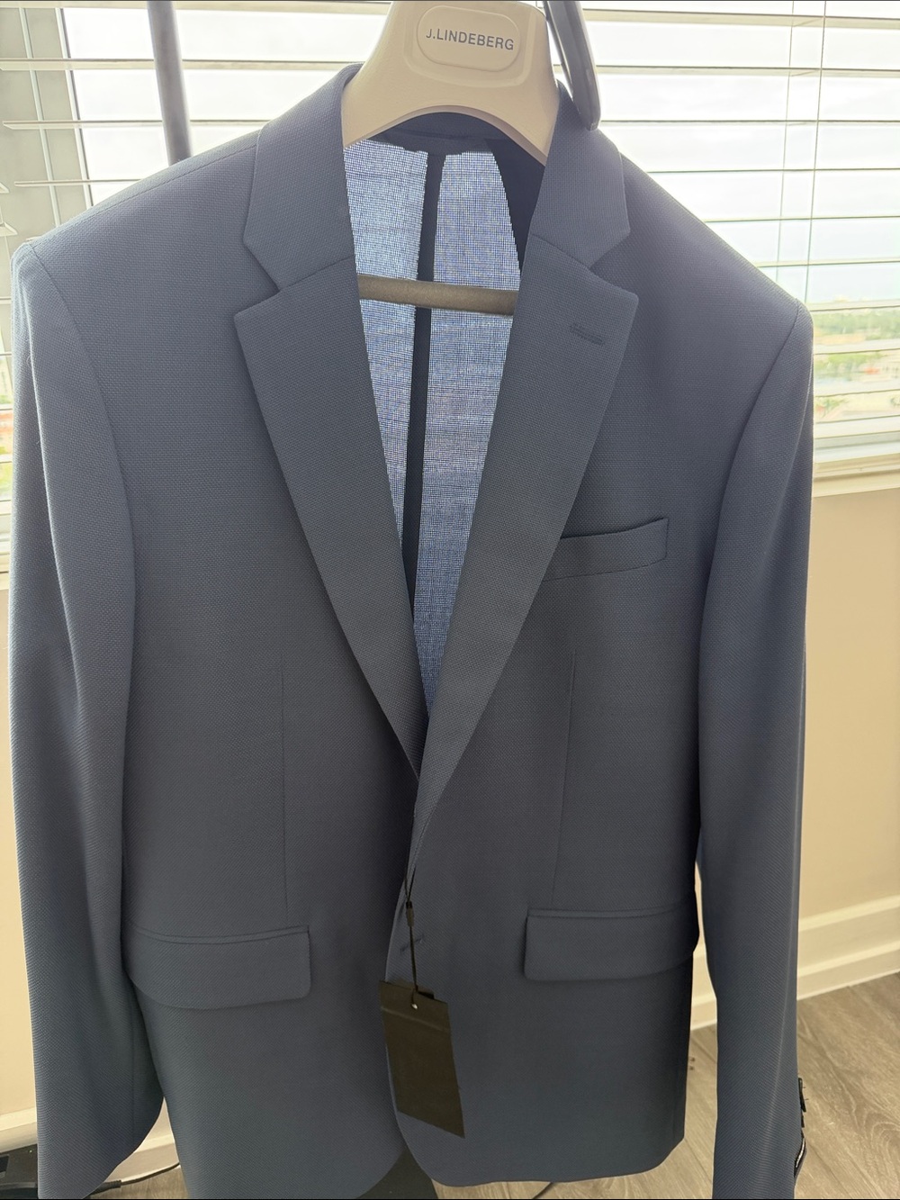 J.Lindeberg Men's Slate Blue Single-Breasted Blazer
